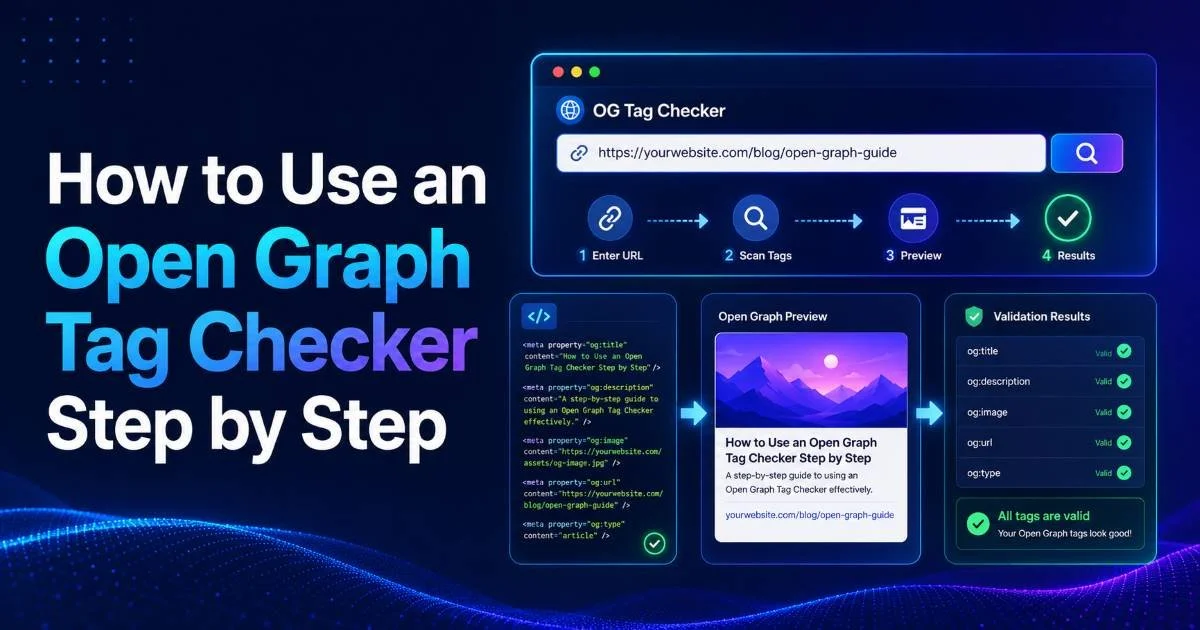 How to Use an Open Graph Tag Checker Step by Step